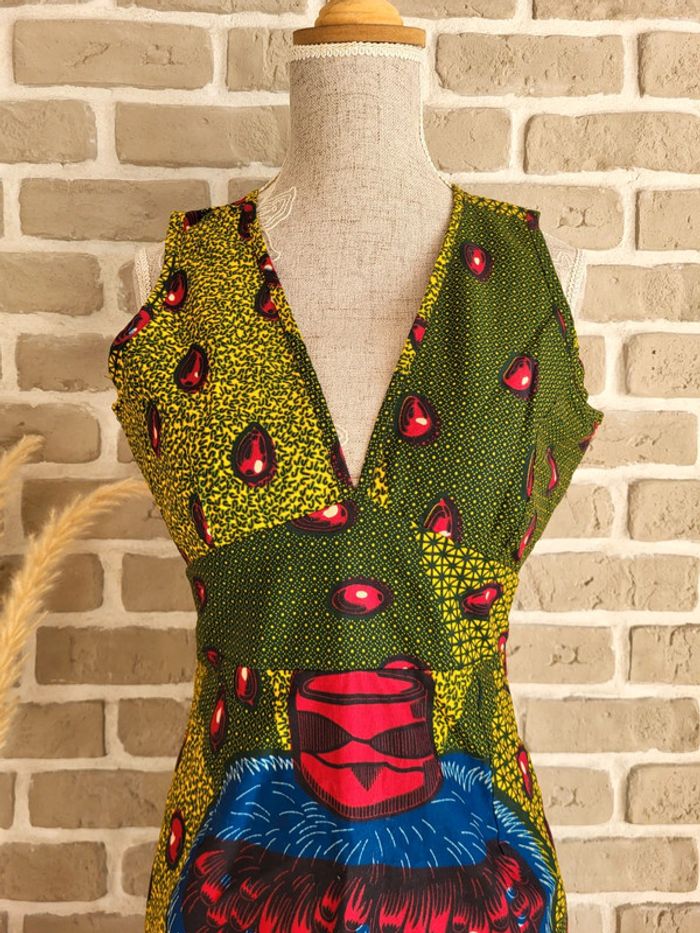Robe wax dos nu – artisanale, fabriquée à Abidjan - photo numéro 3