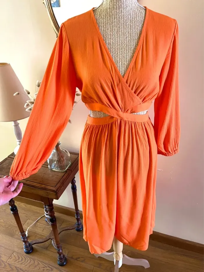 Robe Éclatante en Orange – Etam – Taille M – Neuf avec Étiquette - photo numéro 17