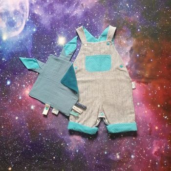 Box bébé des étoiles bleue Turbul'Essence ✨ Salopette et doudou
