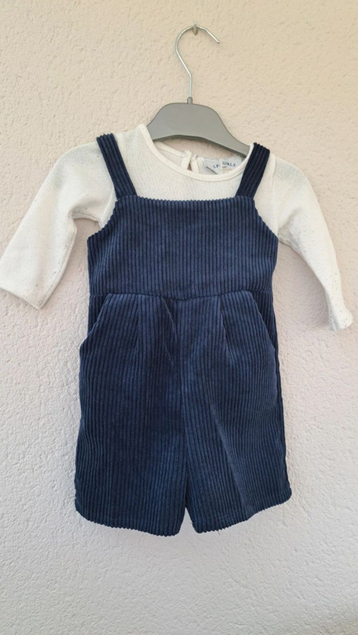 Ensemble combi short cotelé et pull