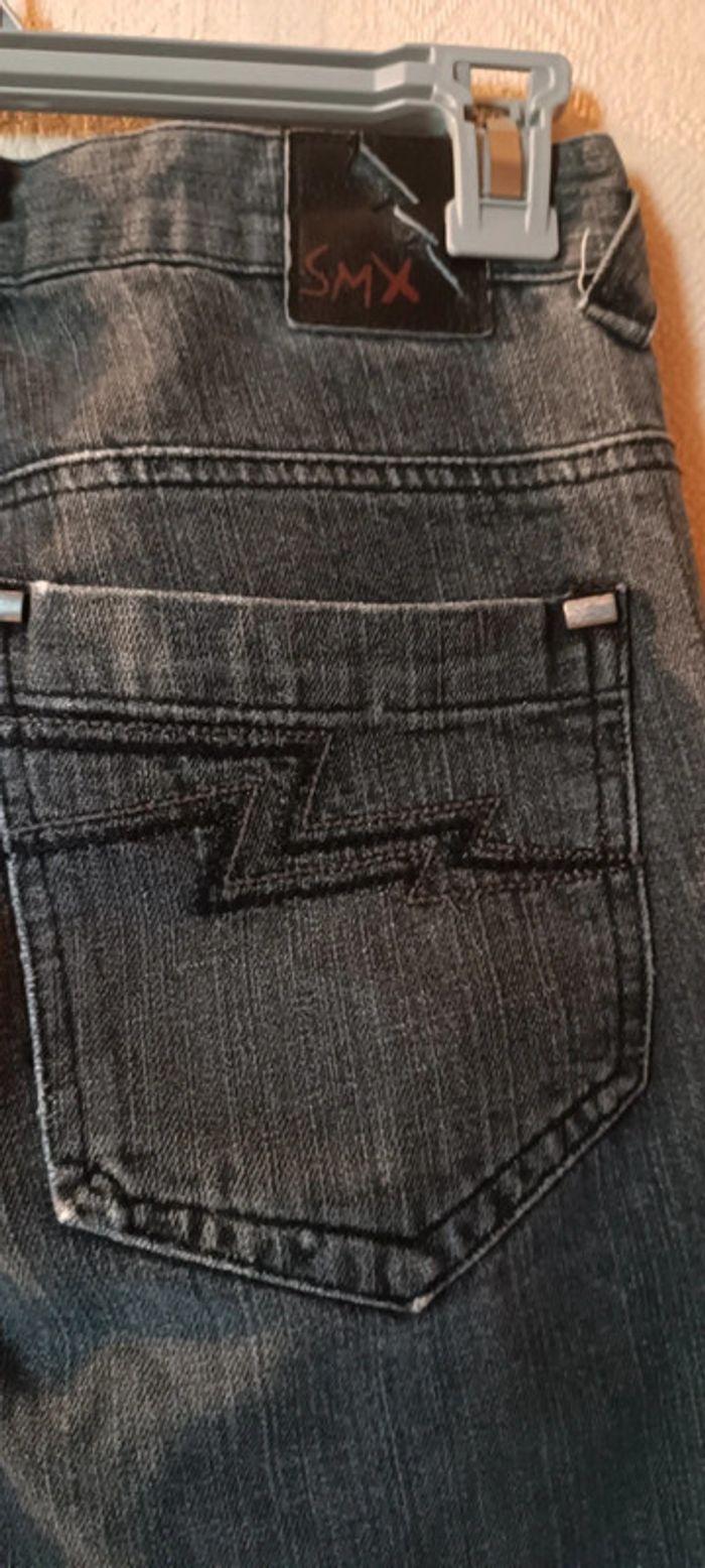 Jeans délavé gris fille 10 ans - photo numéro 5
