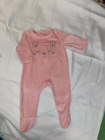 Pyjama rose chaud 3 mois