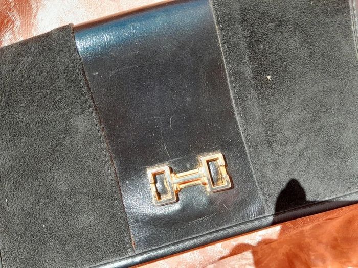 Sac bi matière daim et simili cuir bandoulière vintage - photo numéro 6