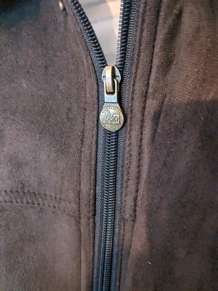 Manteau long Vintage AE High Fashion - Marron fourrure beige. - photo numéro 3