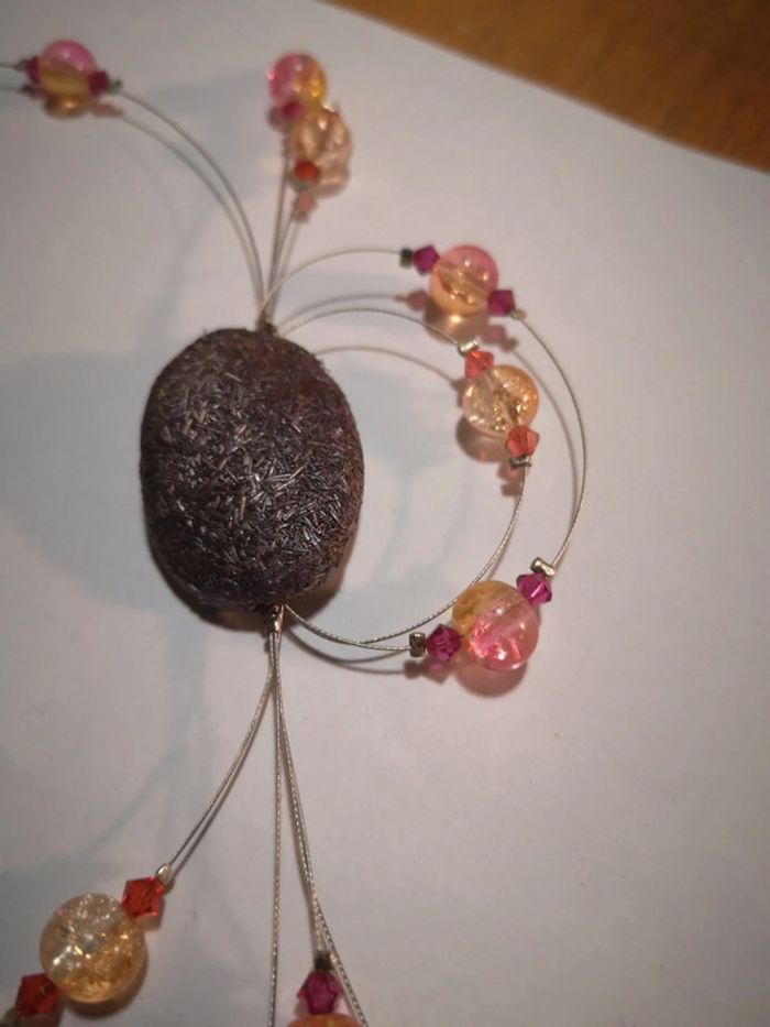 Parure collier + boucles d'oreilles fait main - photo numéro 5