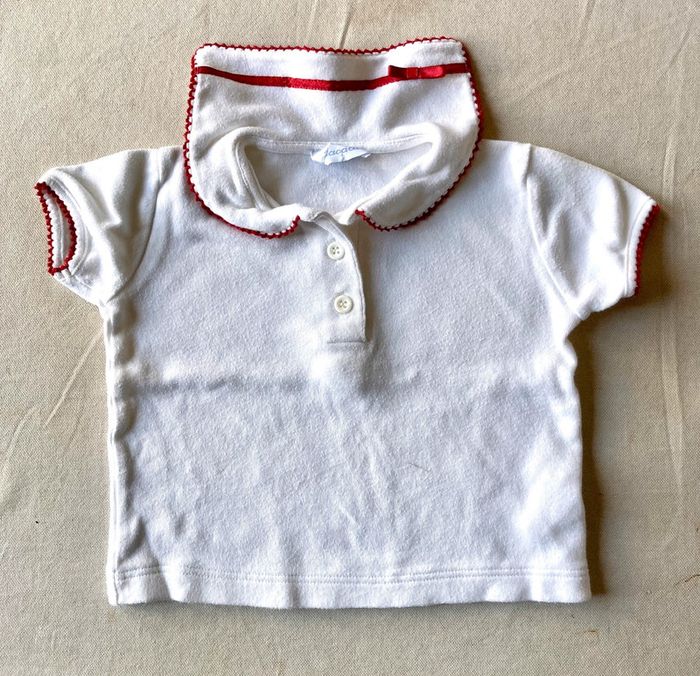 Polo col marin rouge Jacadi 12 mois