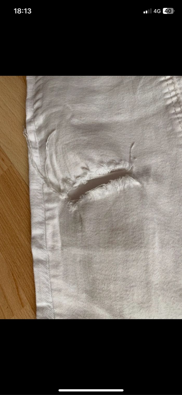 Super Skinny Bershka blanc 38 - photo numéro 3