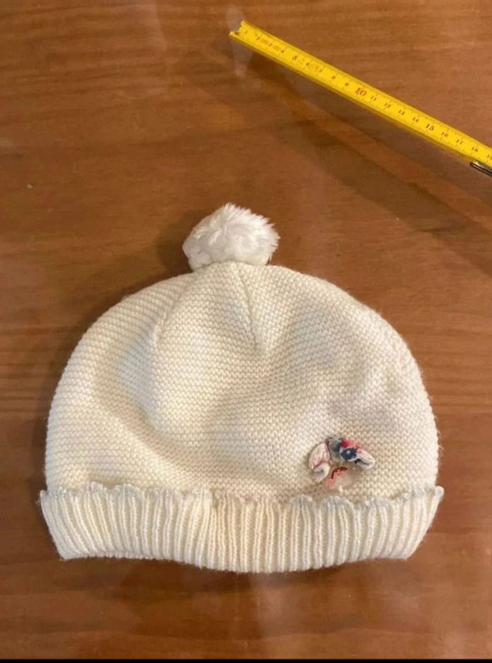 Bonnet écru bébé avec pompon – Sergent-Major - photo numéro 2