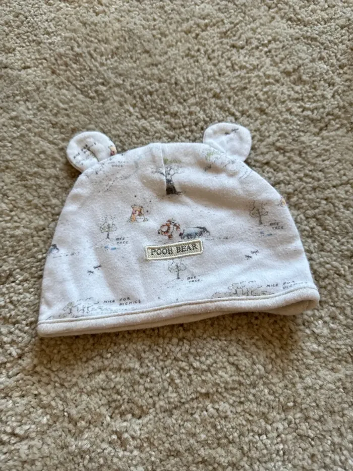 Bonnet Winnie l’ourson pour bébé avec oreilles