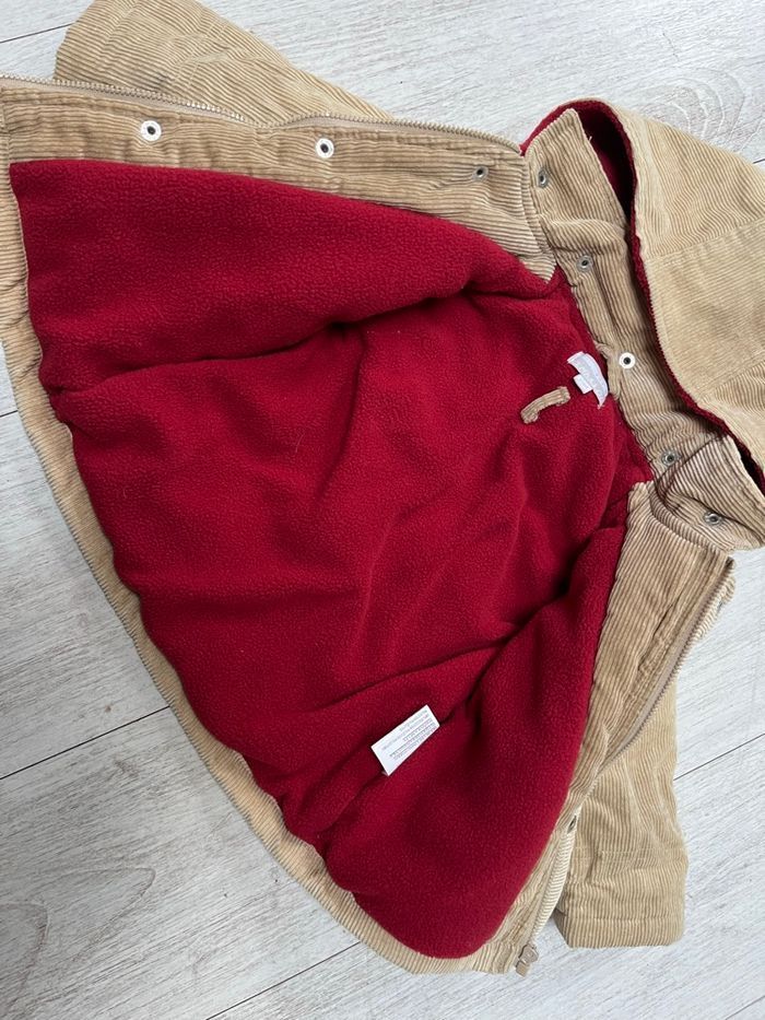 Manteau beige velours côtelé  Kimbaloo  taille 12 mois - photo numéro 2