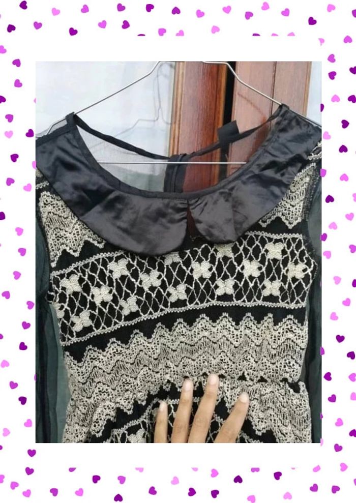 Haut à basques très mignon et original col Claudine 10-12 ans (taille XXS) - photo numéro 3