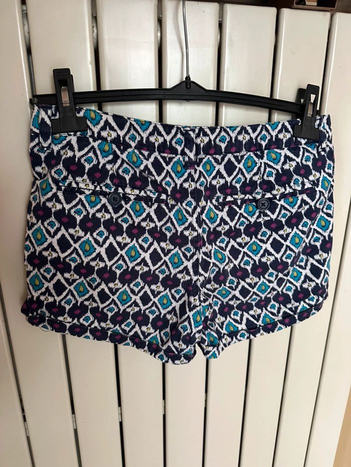 Short en jean vintage S barriolé - photo numéro 3