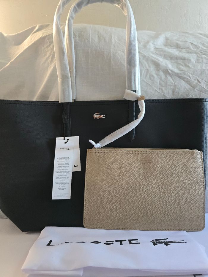 Sac lacoste cabas Anna réversible avec pochette original neuf - photo numéro 7