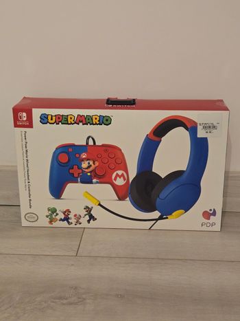Pack Gaming Mario Pdp Manette filaire + Casque filaire pour Nintendo Switch neuf