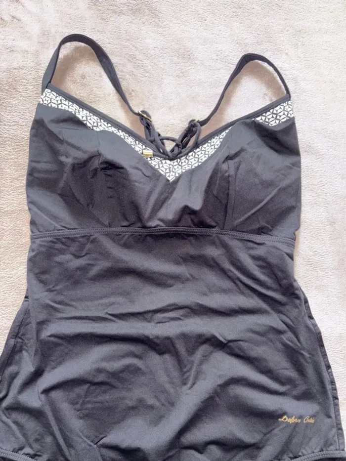 Maillot de bain noir une pièce femme taille 40 Dolores Cortés en très bon état - photo numéro 3