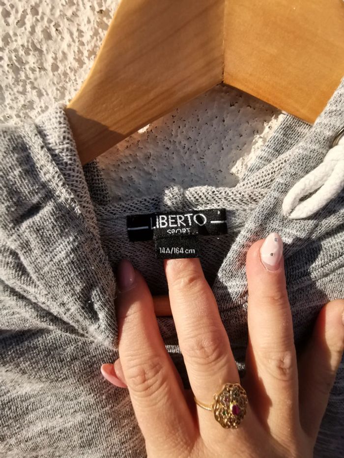 Sweat gris manches courtes liberto - photo numéro 6