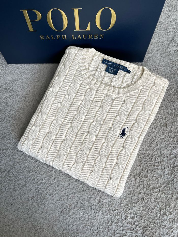 Pull torsadé col rond Ralph Lauren femme taille M