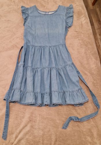 Robe Denim Souple Bleu Ciel, Taille 44