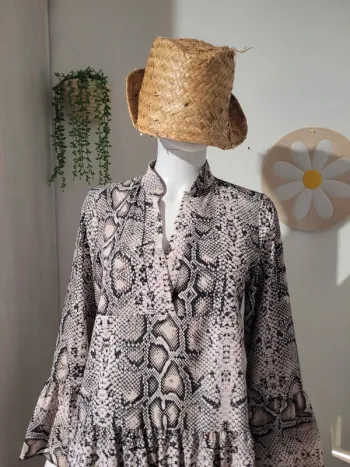 Robe tunique effet serpent