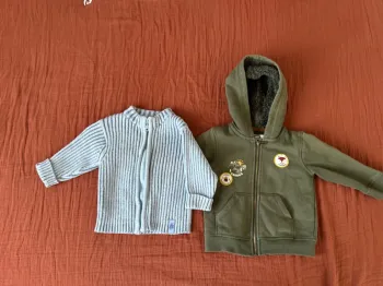 Lot 2 gilets taille 12 mois