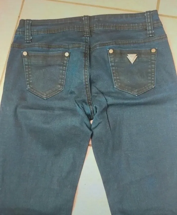 Jean skinny stretch couleur marine taille 38 - photo numéro 3