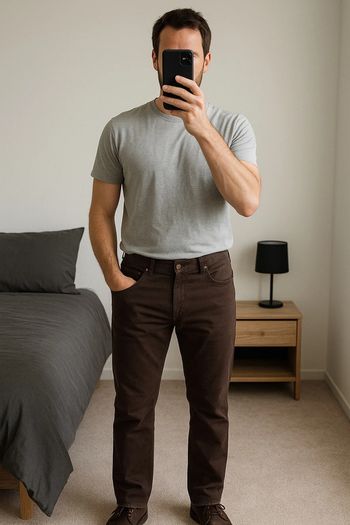 Jean marron Old River Taille 40
