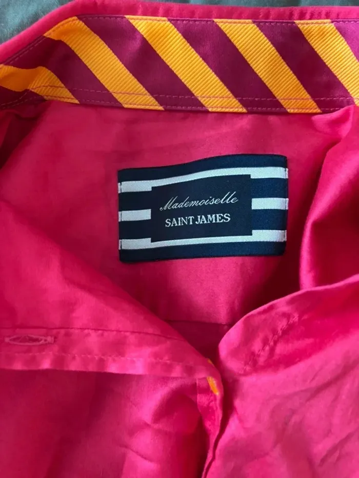 Chemise saint James taille 38 fuschia et orange - photo numéro 5