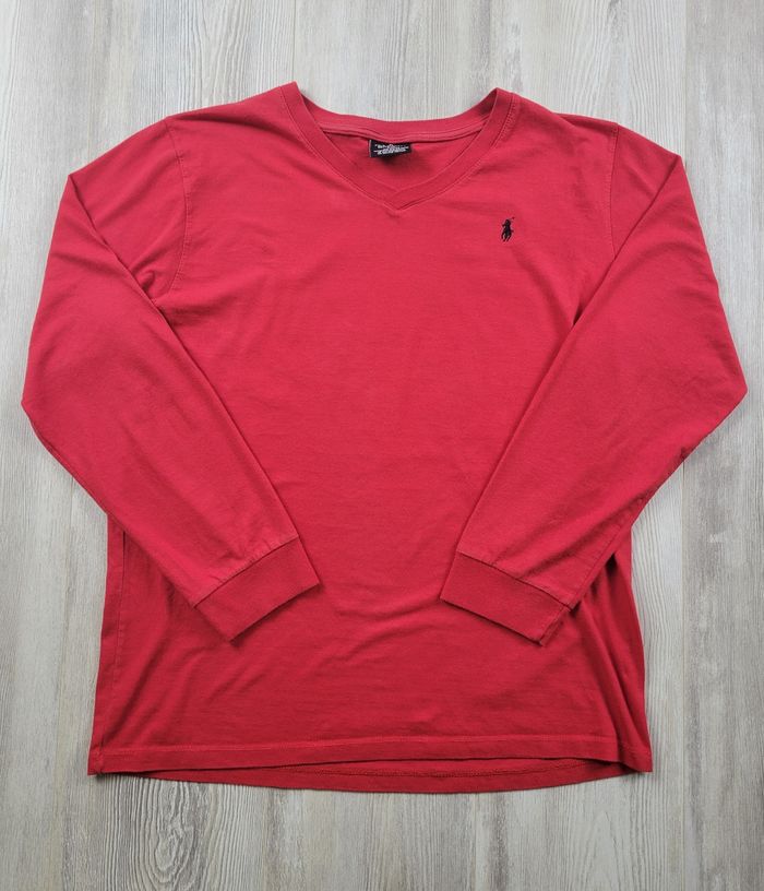 Polo manches longues Ralph Lauren – Rouge – Taille M - photo numéro 3