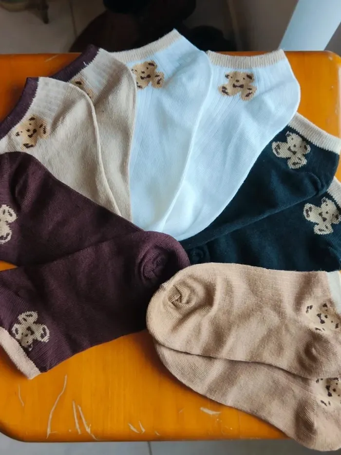 Chaussettes, 5 paires de socquettes, oursons - photo numéro 7
