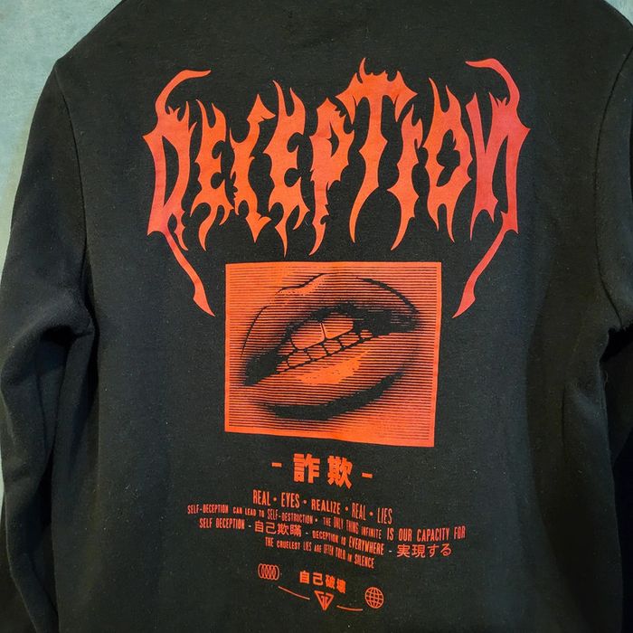 Sweat à capuche / Hoodie Vintage Y2K Deception 🧥 Pier-one - Taille M