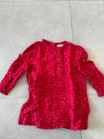Robe rouge Vertbaudet 3 ans, très bon état