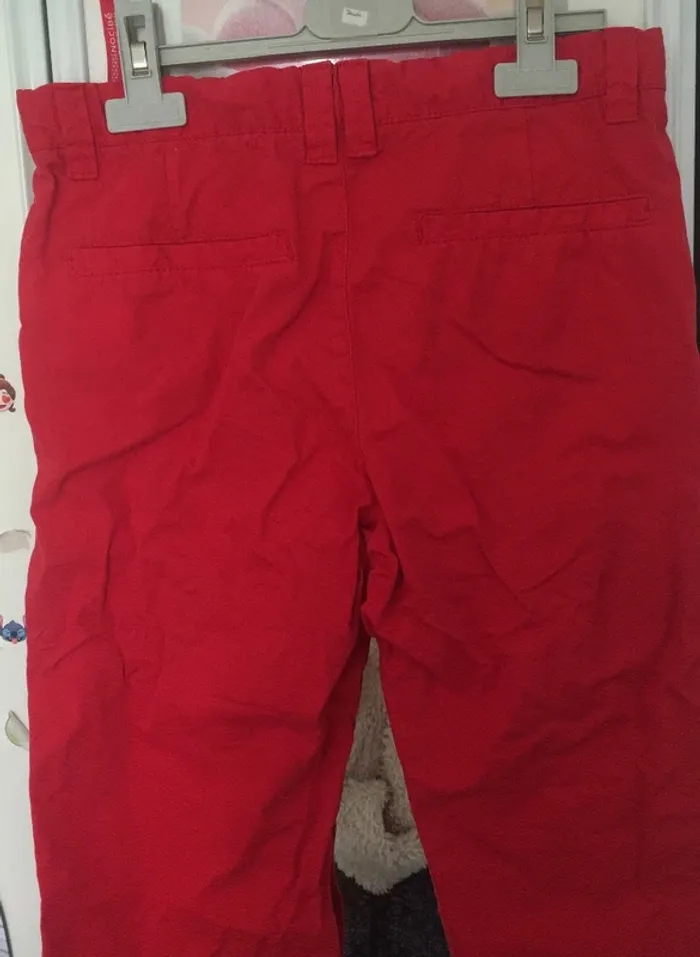 Pantalon slim rouge taille 12 ans du pareil au même - photo numéro 4