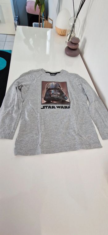 T-shirt holographique manches longues garçon 8 ans star wars
