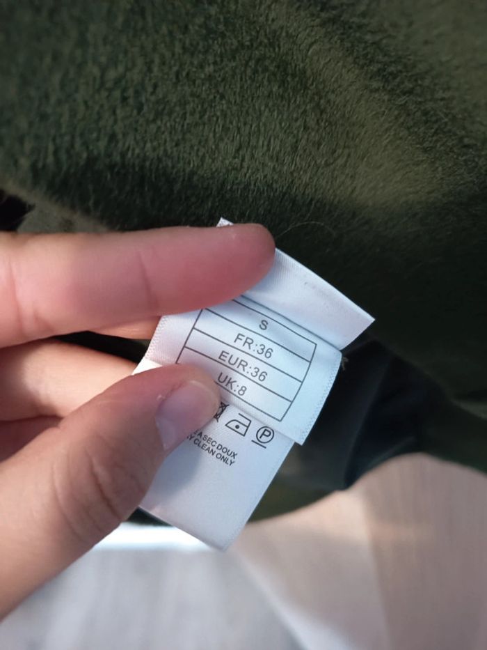 Manteau vert kaki neuf Ekyog Ethical Fashion - Taille S 36 - photo numéro 6