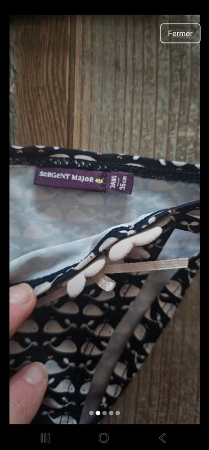 Maillot de bain fille 2 pièces sergent major taille 3 ans - photo numéro 2