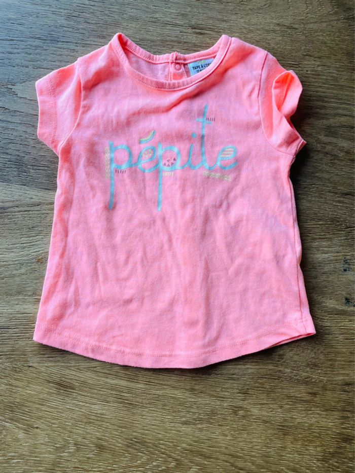 Tee shirt tape à l’œil 12 mois fille - photo numéro 3