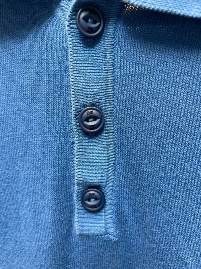 Polo Blue North Sails vintage Slim Fit made in Italy Mens S 🇮🇹 - photo numéro 2