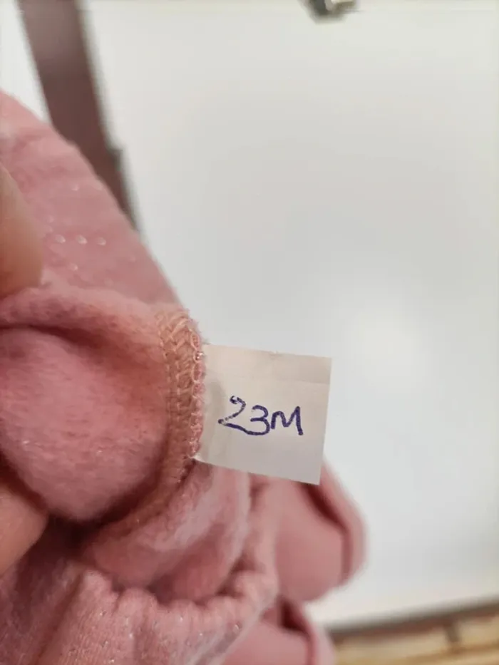 Short bébé fille rose pailleté 23 mois taille réglable nœud jaune A010 - photo numéro 7