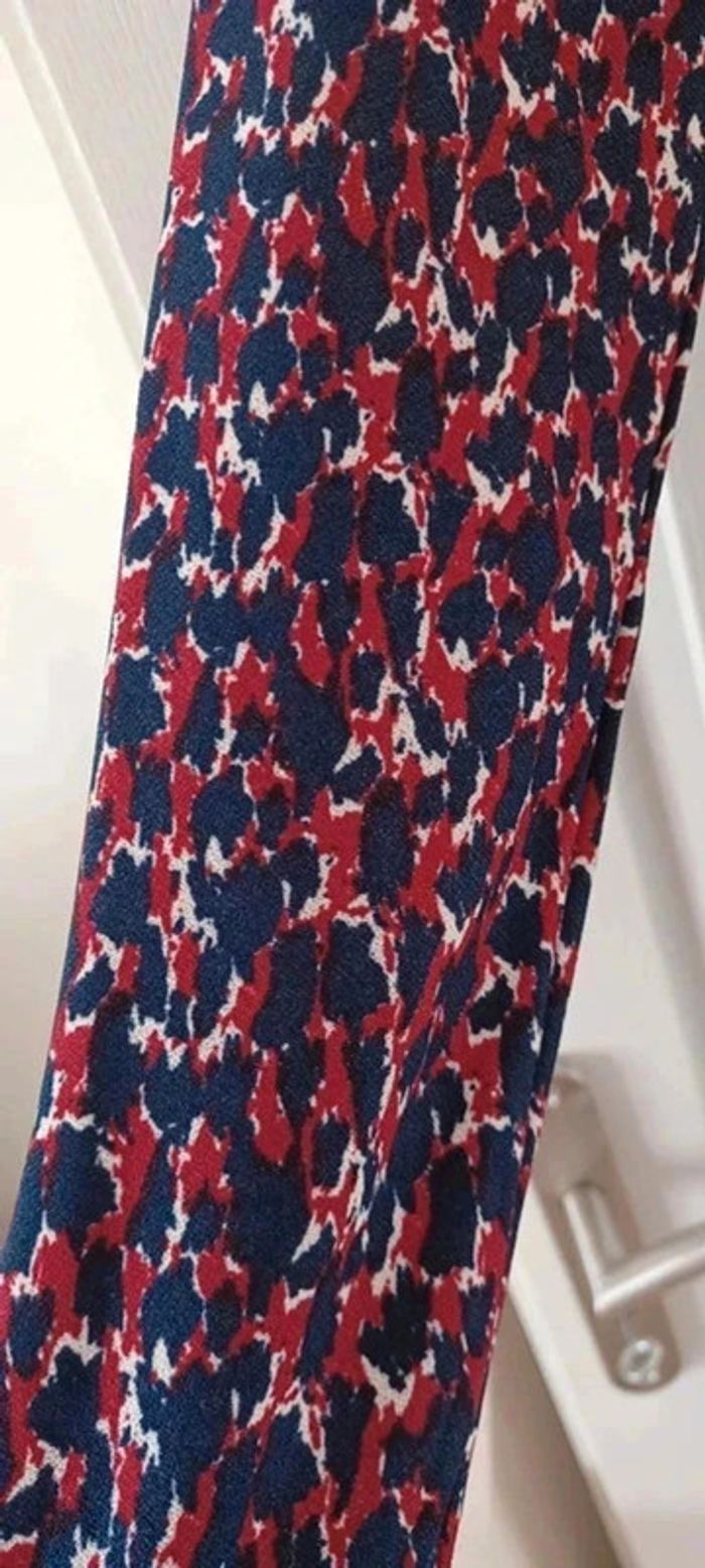 Robe femme nuances bleu marine et bordeaux - photo numéro 4