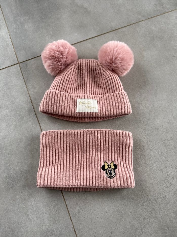 Ensemble bonnet et tour de cou Minnie Disney 2/3 ans