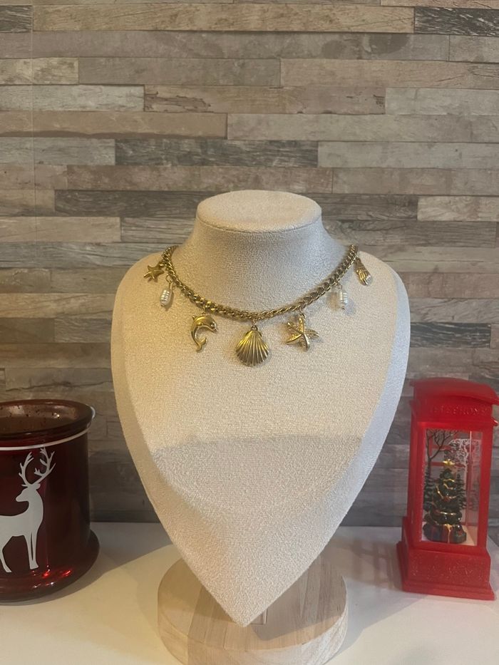 Collier charms, breloques, acier inoxydable, fait main, ajustables, tendance