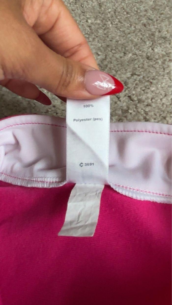 Gilet à zip col montant rose et blanc taille 12 ans Domyos Décathlon - photo numéro 6