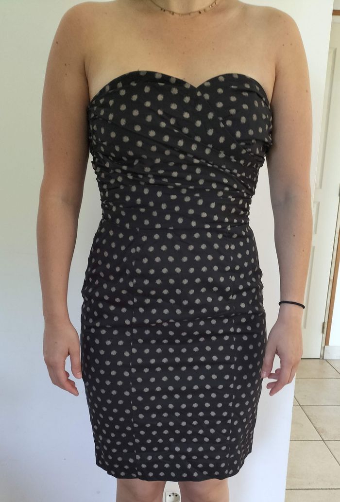 Robe bustier à pois - 38