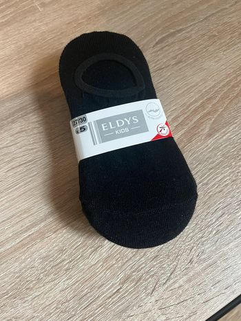 Lot 5 paires de Socquettes (mixte) invisibles noires  taille 27-30 neuves