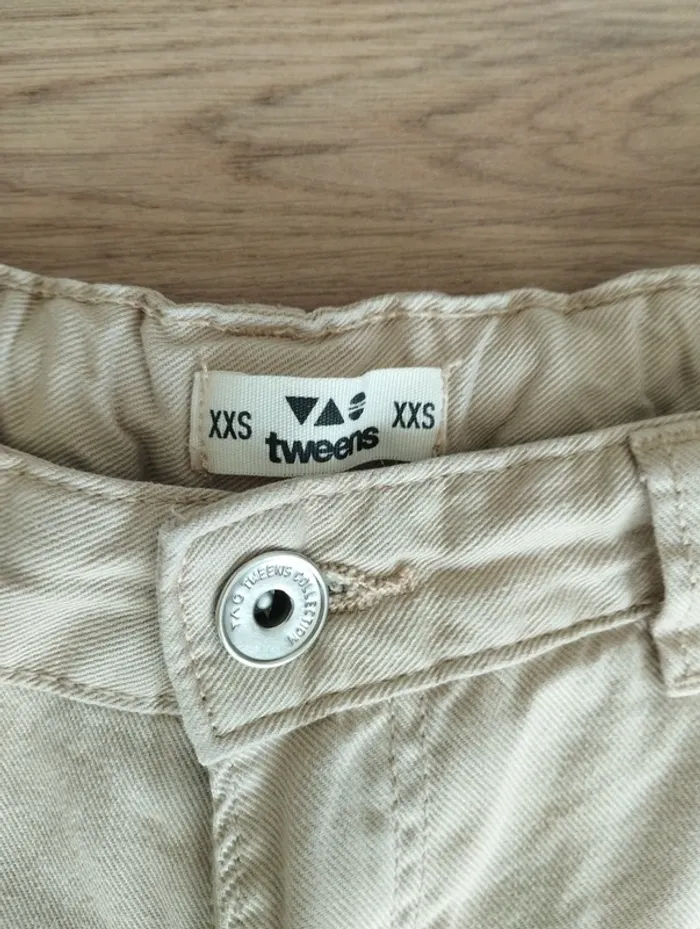 Pantalon beige cargo Tape à l'oeil teens XXS - photo numéro 4