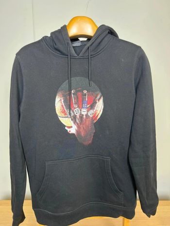 Sudadera negra vintage con capucha estilo Jordan Snipes talla M