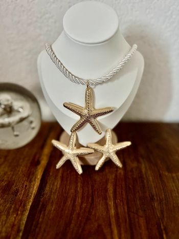 Collier étoile de mer et boucle d'oreilles