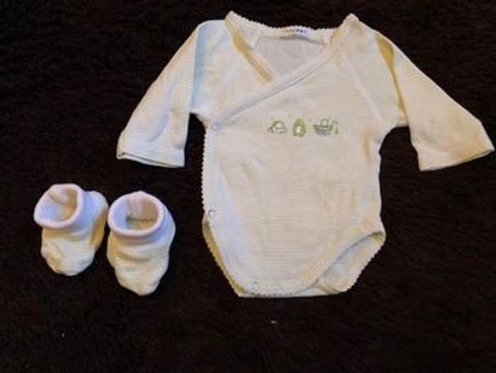 Body et chaussons assortis Cocoon 1 mois mixte - photo numéro 2
