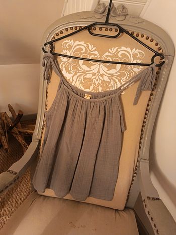 Débardeur en gaz de coton 