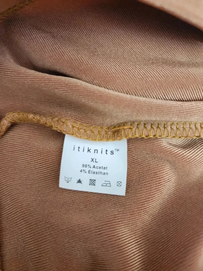 🌸Jupe Fluide Camel Doré Itiknits Taille 42🌸 - photo numéro 4